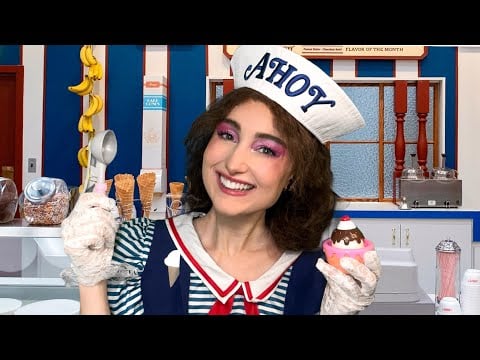 ASMR Working at Scoops Ahoy With The Popular 80s Girl On Her First Day 🍦 Stranger Things Roleplay