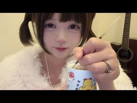 Cute Girl Stroking Mic + Ear Cleaning Sounds | Relaxation at Its Best