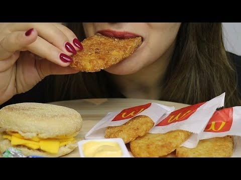 ASMR MCDONALDS BREAKFAST / HASHBROWN / MCMUFFIN EGGS /MUKBANG / CREMA ASMR #asmr #mukbang #mcdonalds