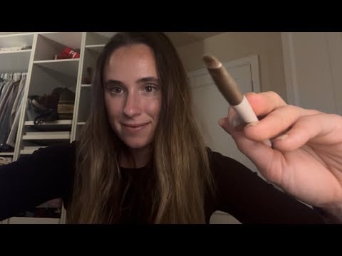 ASMR Tracing Your Face (personal attention + camera tapping and mouth sounds 