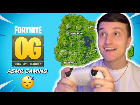 ASMR Gaming | Playing OG Fortnite Season One (gum chewing + controller sounds)