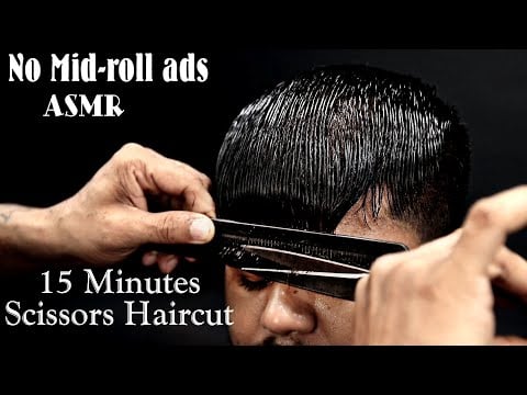 Indian Scissors Haircut ASMR | Only Scissors ASMR Haircut | Relaxing Scissors Sound ASMR