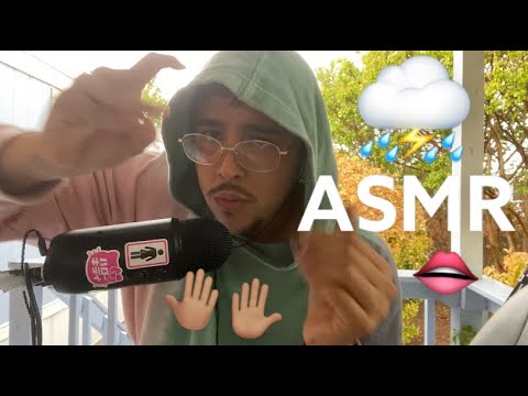 ASMR | HAND SOUNDS👋🏽 & MOUTH SOUNDS 👄 [UNDER THE RAIN 🌧 ⛈]
