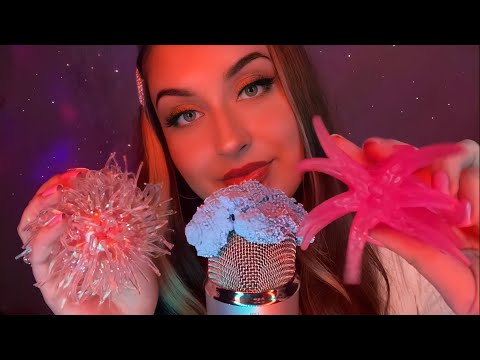 ASMR ♡ Slime on the Mic, Quetschball, Sticky Seestern, Mermaid Goo 🧜🏻‍♀️