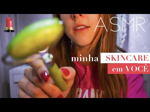 ASMR fazendo MINHA SKINCARE em VOCÊ bemm devagarinho!