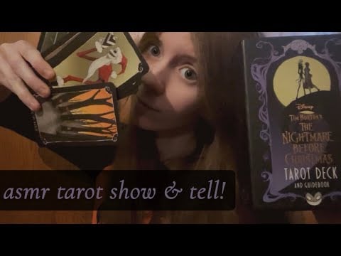 asmr nightmare before christmas tarot cards! 💀 tapping & scratching show and tell 🌙 (lofi)