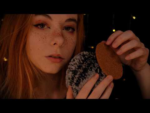 ASMR | Gentle Cork Tapping, Scratching & Unintelligible Whispering