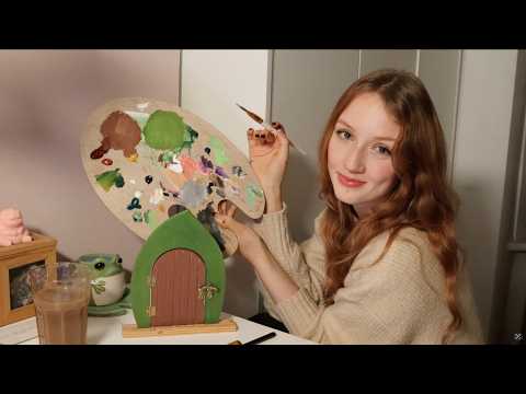 [ASMR] Paint a wooden Danish elf door with me 🎨 ~ soft spoken, overexplaining