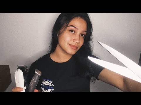 ASMR- (roleplay)Barbearia💈 vou corta seu cabelo ✂️