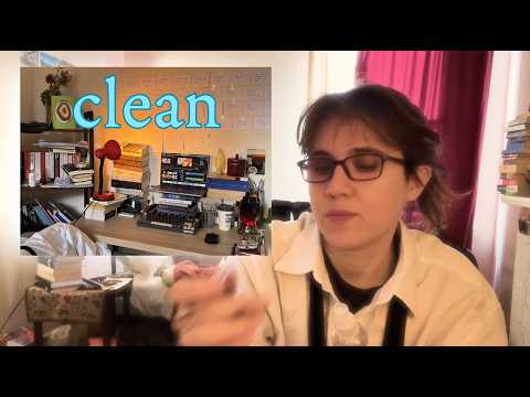 cleaning my desk for a peaceful mind | ASMR and calm music