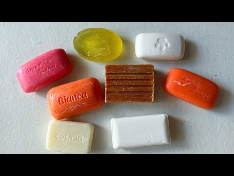 Dry Soap carving ASMR\ relaxing sounds\ No talking. Satisfying ASMR video\ Cutting soap