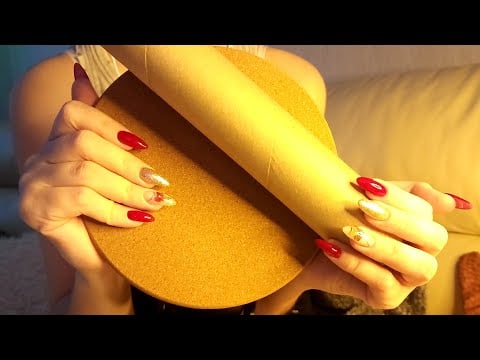 ASMR 💖 Hand Movements, Hand Sounds, Mouth Sounds, Trigger Words, Cork Tapping and Scratching 🧡