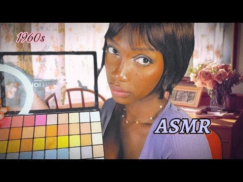ASMR friend does your makeup for a date in French🇨🇵 👠💄 (vintage)