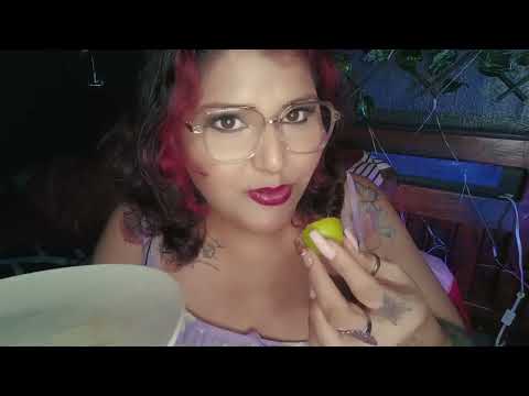 ASMR comiendo limón con azúcar y sal 