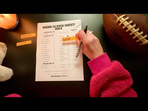 Week 15 NFL Random Picks ~ ASMR for Relaxation