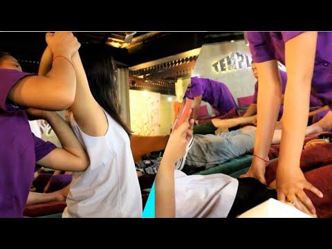 Relaxing Street Massage | Acupressure Foot and Back Massage | No ASMR
