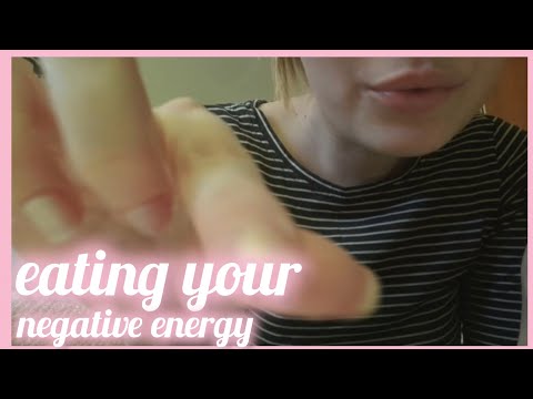 lofi asmr | eating your negative energy 💕😋 [plucking, snipping, popping bubbles]