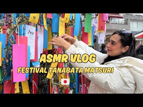 asmr vlog • fazendo pedido para as estrelas - passeio na liberdade, festival Tanabata Matsuri