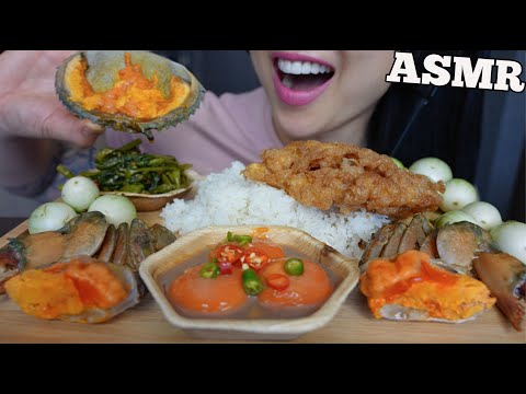 ASMR SOY SAUCE MARINATED RAW CRAB + RAW EGG + FRIED EGG (EATING SOUNDS) NO TALKING | SAS-ASMR