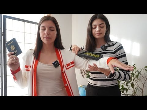 ASMR Calm TSA Pat Down Role Play & Bag Scan | Real Person Full Body Search 👀 Satisfying Triggers