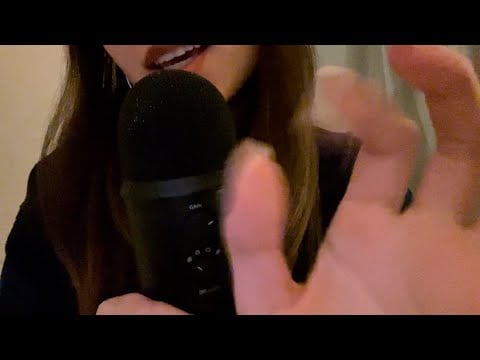 ASMR Clicky Inaudible Trigger Words, Up-Close Hand Movements & Tongue Clicking