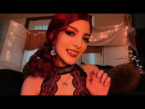 Asmr Vampire Turns You 🌙🍷(cozy night ambience with personal attention)