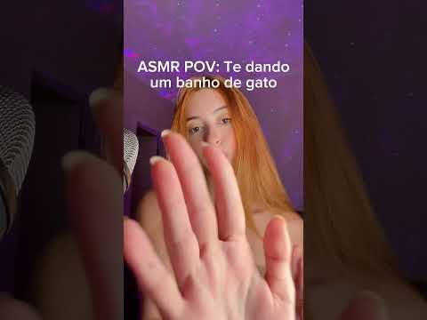 ASMR POV | Te dando um banho de gato #shorts #asmrsounds