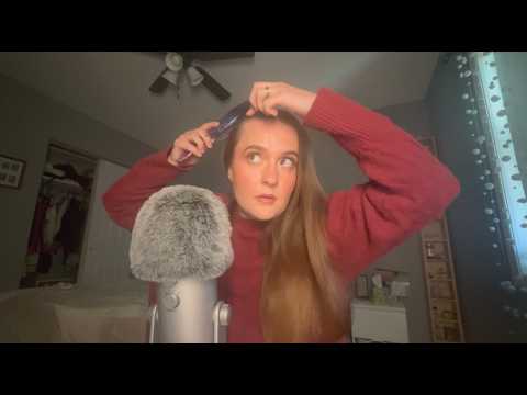 ASMR hair brushing 🎀