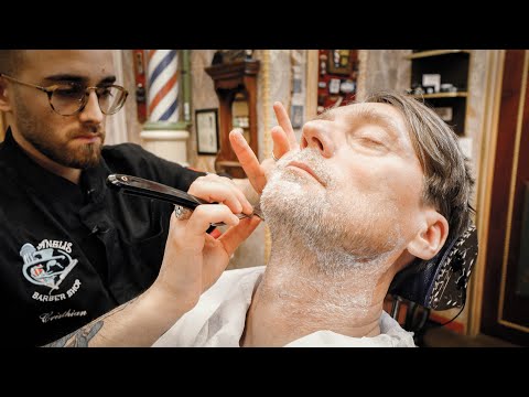 💈 Part 2 at NYC Barber Shop Museum! Hot Towel Shave