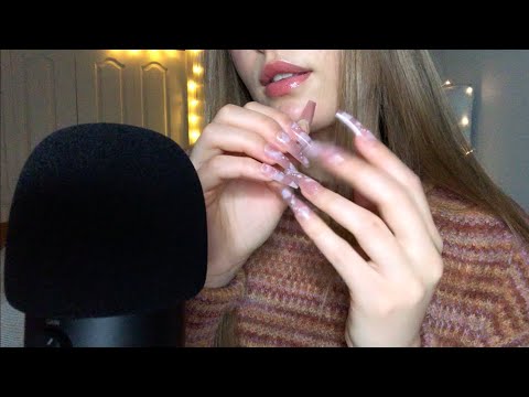 ASMR nail on nail tapping with long nails!💅 pt 2 | fast & tingly