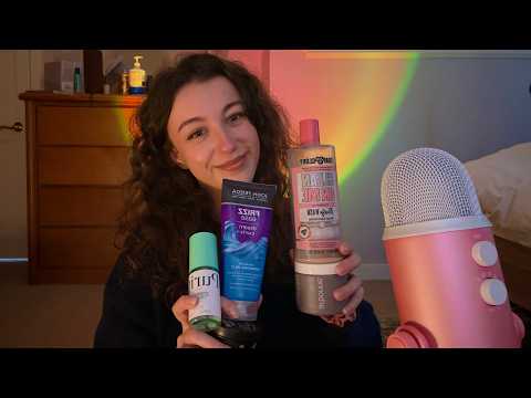 ASMR Product Empties🧴tapping, tracing, soft whisper