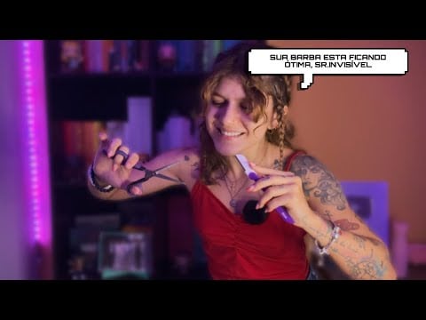 ASMR BARBEARIA, MAS VOCÊ É INVISÍVEL 
