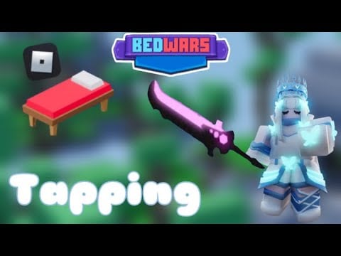 Tapping~ playing bed wars Roblox || custom vid!🌷💗