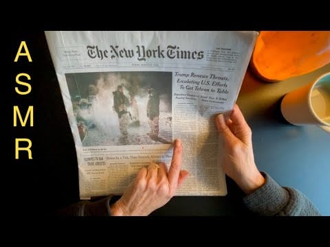 Flipping Through Today’s Newspaper (NYT) ~ Soft Spoken ASMR