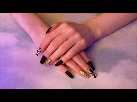 ASMR Scratchy Tapping on Table ☁️ (whispered, hand movements)