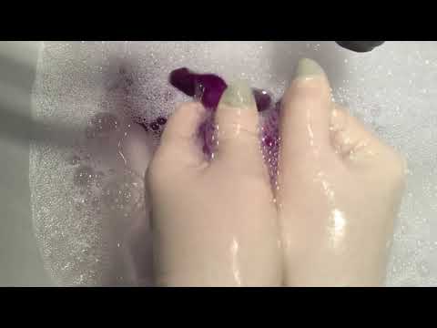 LATEX & OPERA GLOVES 👌  Soapy👉💜  Cleaning👉💜 Layering🎧 [[ASMR]]
