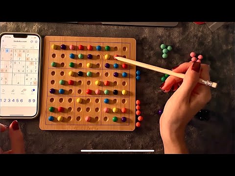 ASMR - Wooden Colored Sudoku (5) - Pure Clicky Whispering