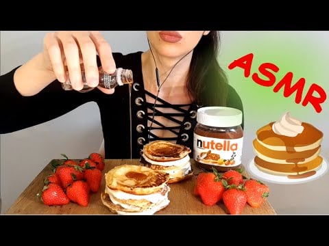 ASMR | Nutella Pancakes with Whipped Cream | No Talking | Lady M. ASMR