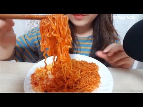 양념치킨면 ASMR Chicken Fire Noodles Eating Sounds No talking Mukbang 이팅사운드 노토킹 볶음라면 먹방