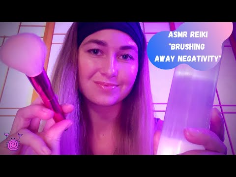 [ASMR] ~ Reiki ✨Brushing away negativity✨ | Reiki Crystal Session, ASMR Selenite Cleanse, ASMR Reiki