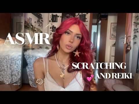 ₊˚⊹♡ ASMR - REIKI AND SCRATCHING✨💗 ( body scratching, visual triggers, remove negative energy)