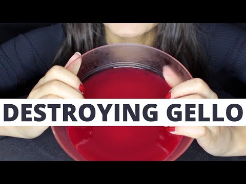 ASMR  DESTROYING GELLO | DESTRUINDO GELATINA (SONS MARAVILHOSOS) (NO TALKING)