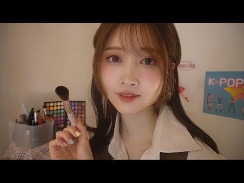 【ASMR】アイドルの控え室で…🤫💄 韓国語で囁く日本のメイク担当者【Makeup Roleplay】