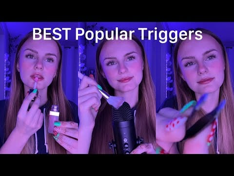 Popular ASMR Triggers that I LOVE (lipgloss, plucking, mic brushing, + more!)