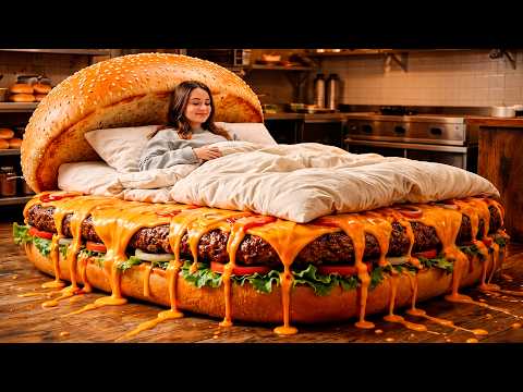 Which Food Bed Would You Choose 🍔✨🛌  The Ultimate Satisfying Oddly ASMR Experience
