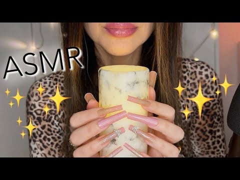 ASMR CANDLE TAPPING mit XXL Nails & Positive Schlaf-Affirmationen ~ Cozy Fire Sounds 🕯️✨
