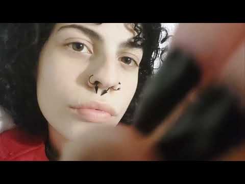 ASMR on my bed | lofi camera tapping (with kitty)