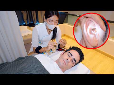 ASMR: Traditional Ear Cleaning with Water, Massage and Headspa