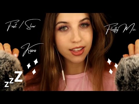 FrivolousFox ASMR Kisses Compilation | Mouth Sounds, Fast/Slow, Face Touching, Fluffy Mic