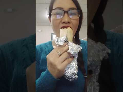 BURRITO ONE TIME BITE#shortsfeed #mukbang #everyone #eating #burrito #challenge #onebite